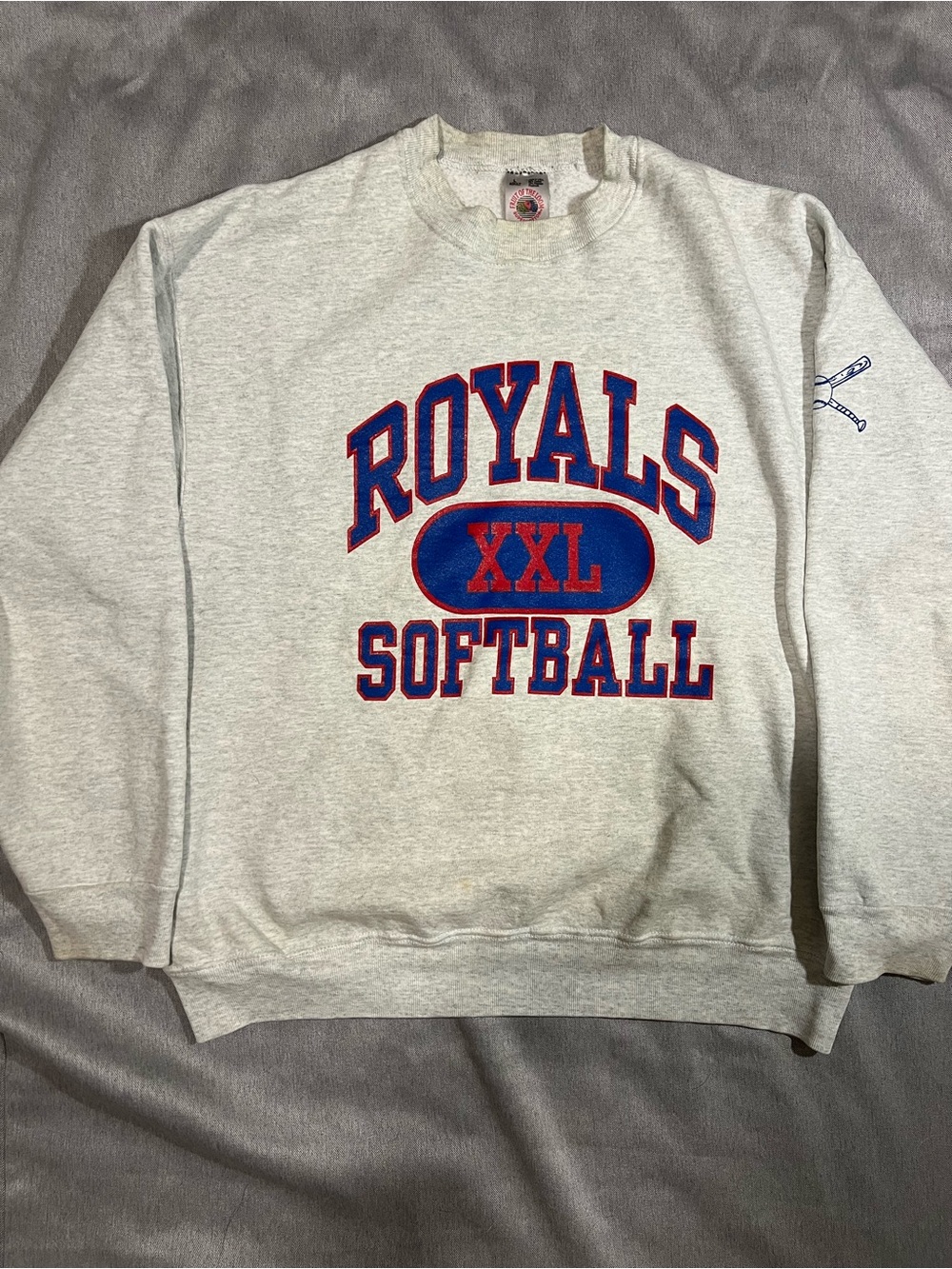 Vintage/Retro Softball Crewneck Sweater